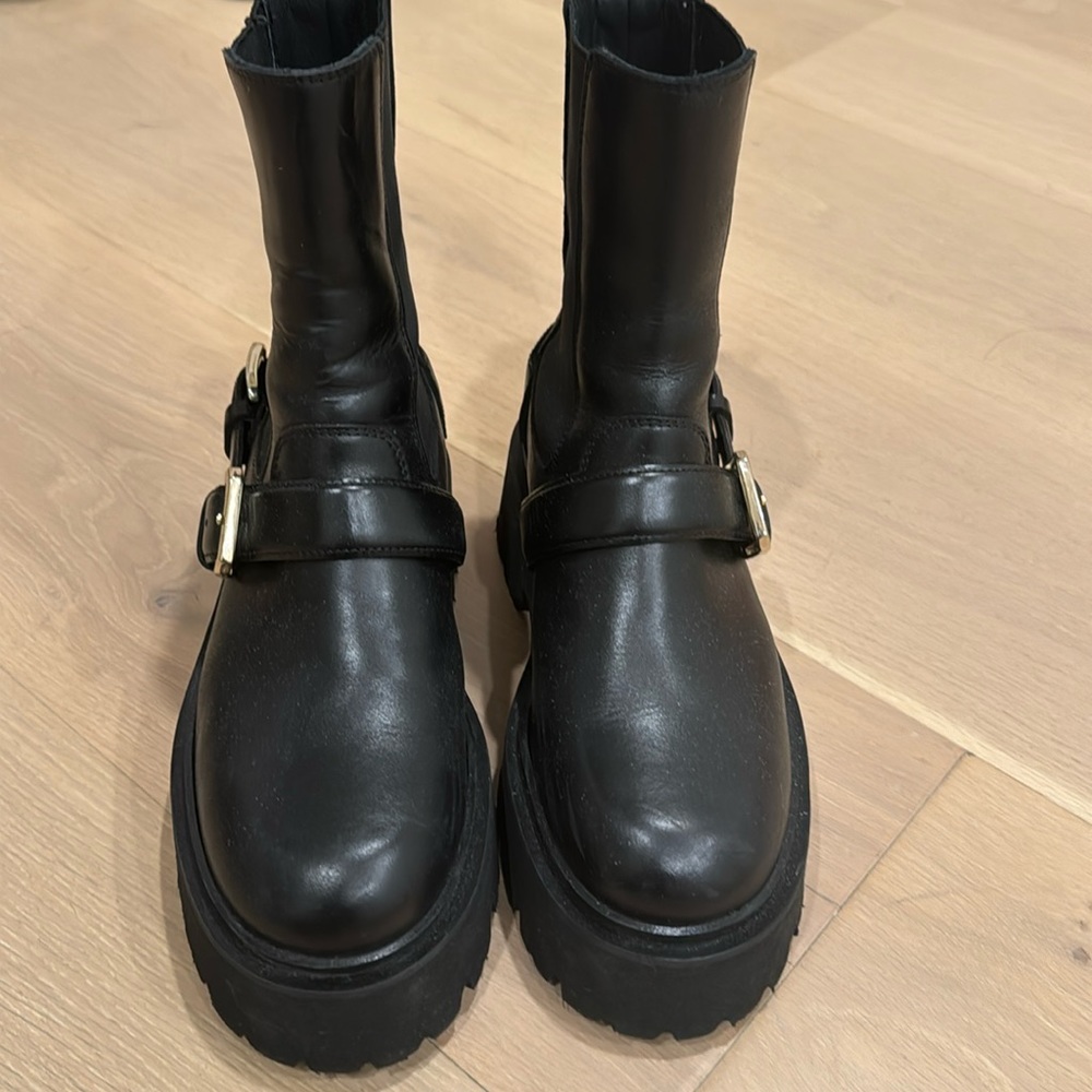 SANDRO - Women's Helen Buckled Chelsea Booties